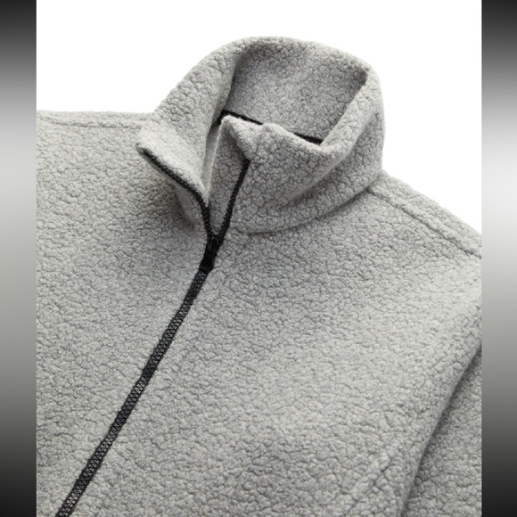 ANIÁN The Pecora Wool Zip Fleece sweater - light grey - medium - Picture 12 of 13
